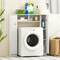Costway Over The Toilet Storage Cabinet Double Door Bathroom Toilet Storage Organizer Natural/White